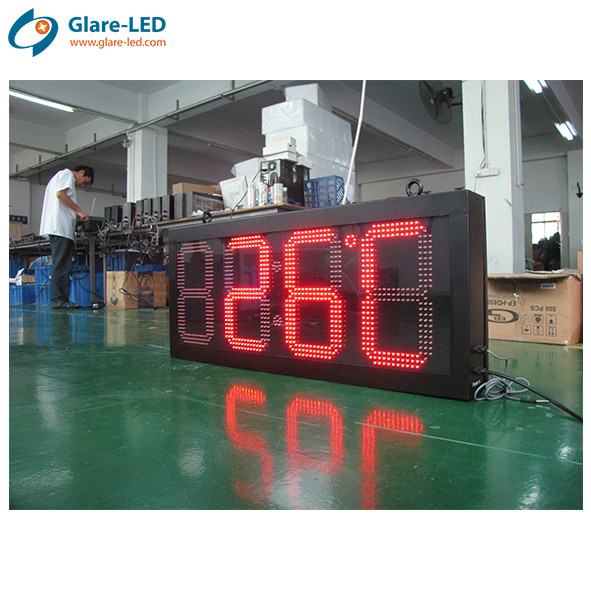 Pixel Pitch Other Outdoor Led Clock Time Date Temperature Sign Power ...