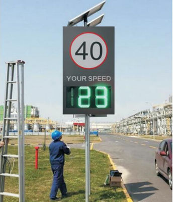 IP65 Waterproof Solar Powered Radar LED Speed Limit Sign Speed Traffic ...