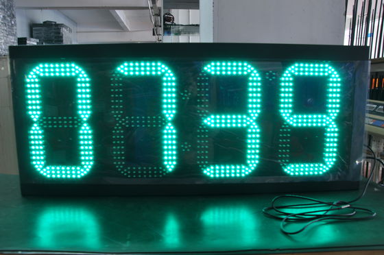 12 Inch Led Time And Temperature Display For Gas Station With RF Remote ...