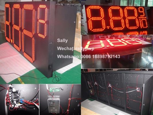 8.889 Pixel Tube LED Gas Signs Display Dimming Gas Price Display Signs